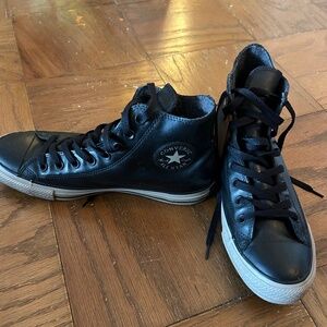 Women’s Black Converse Rain Sneakers - Size 10